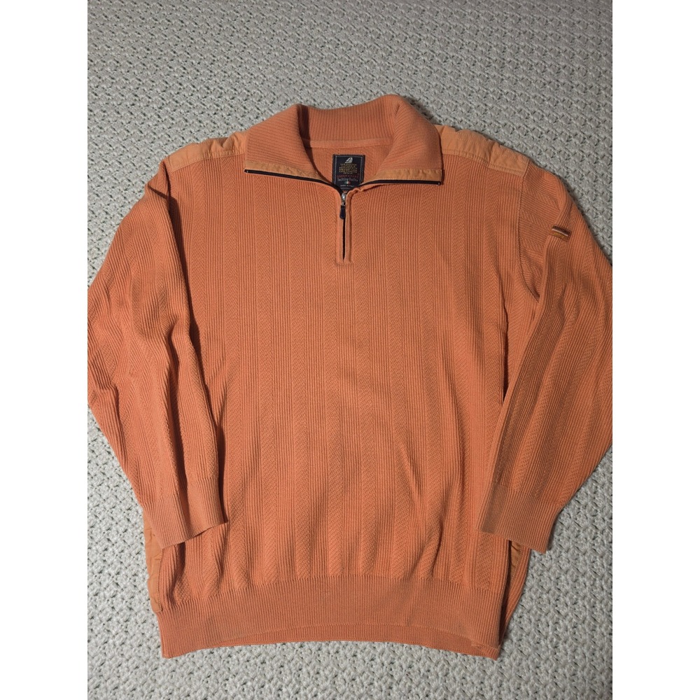 Green Coast Yachting Sweater Mens 56 Orange Excellent Merino Water Repellent Zip